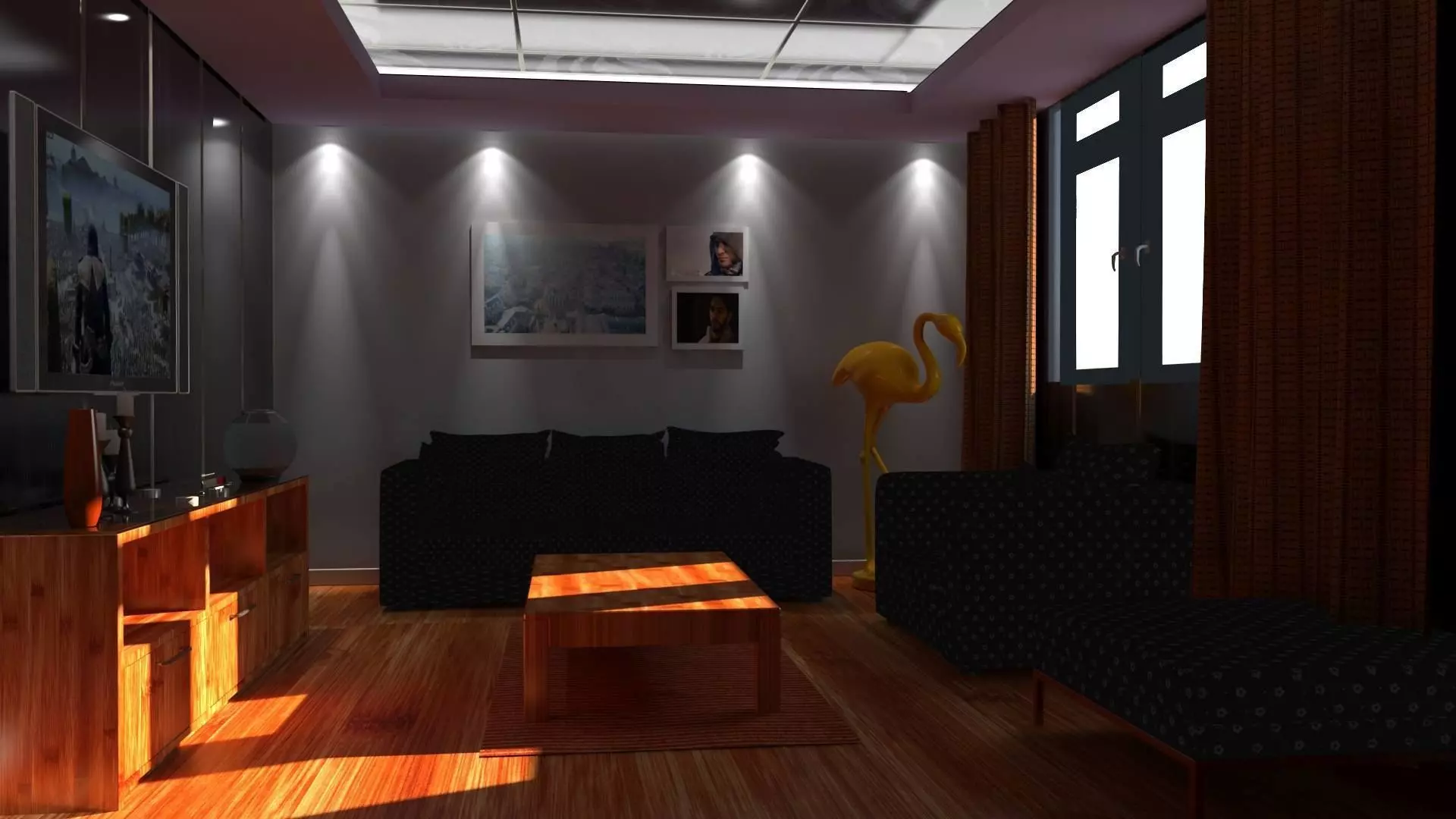 Living Room Interior Shot Free 3D model