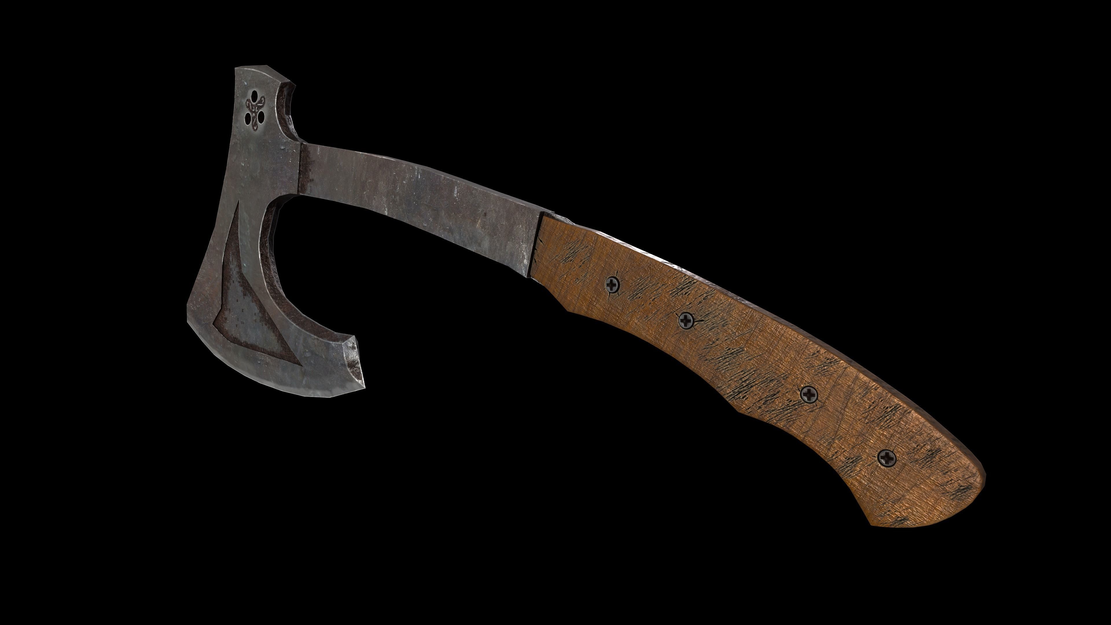 Old Hatchet - PBR GAME READY Low-poly 3D model_15