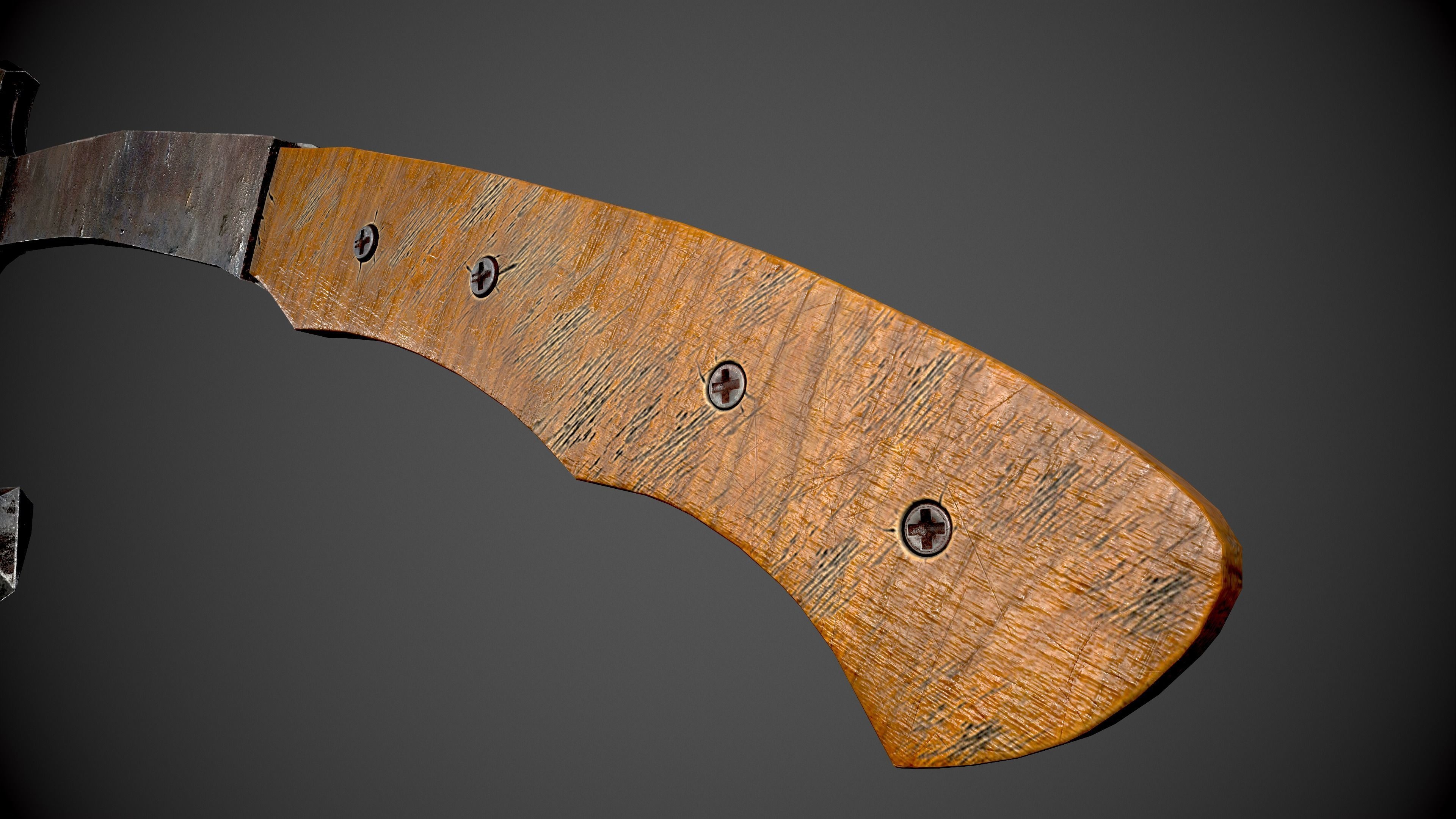 Old Hatchet - PBR GAME READY Low-poly 3D model_4