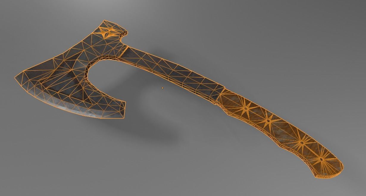 Old Hatchet - PBR GAME READY Low-poly 3D model_12