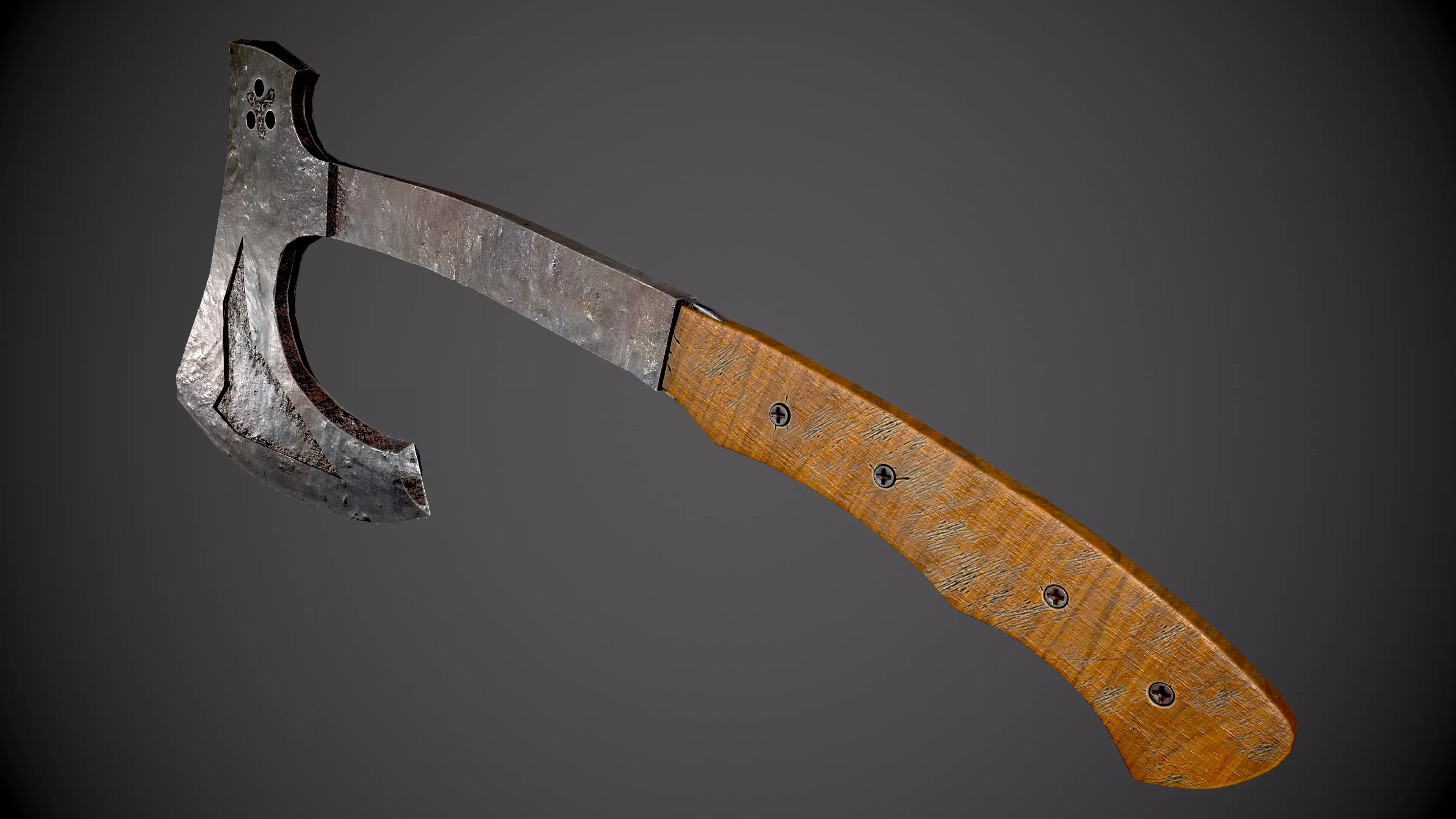 Old Hatchet - PBR GAME READY Low-poly 3D model_0