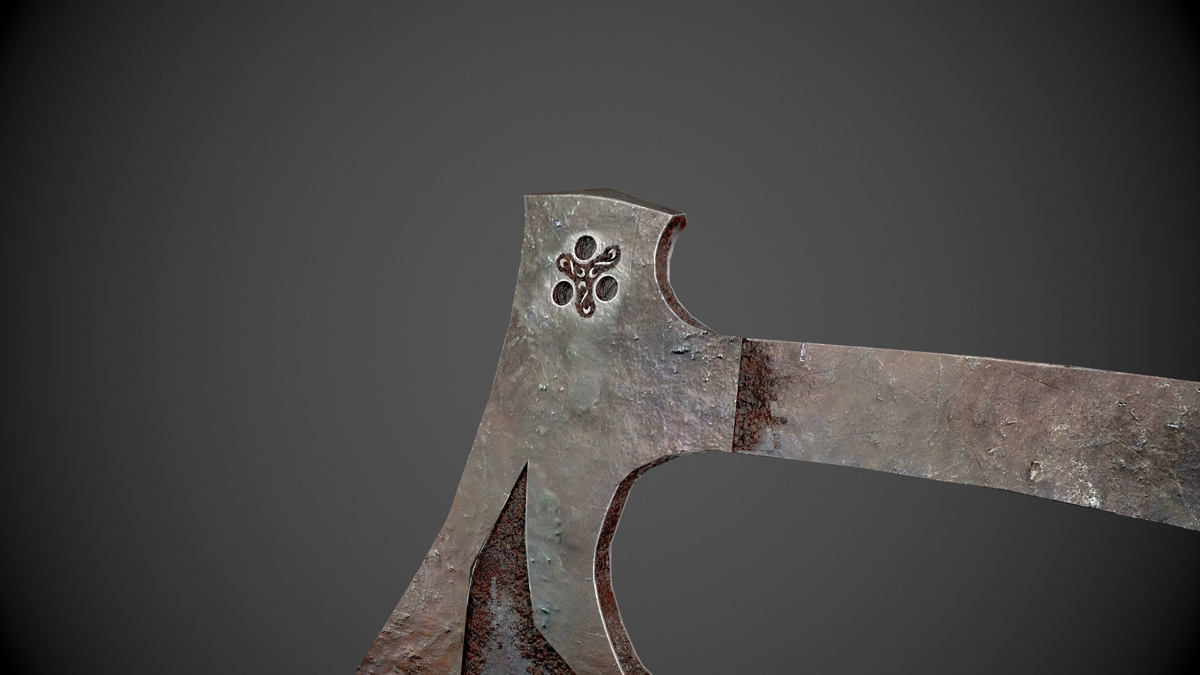 Old Hatchet - PBR GAME READY Low-poly 3D model_10