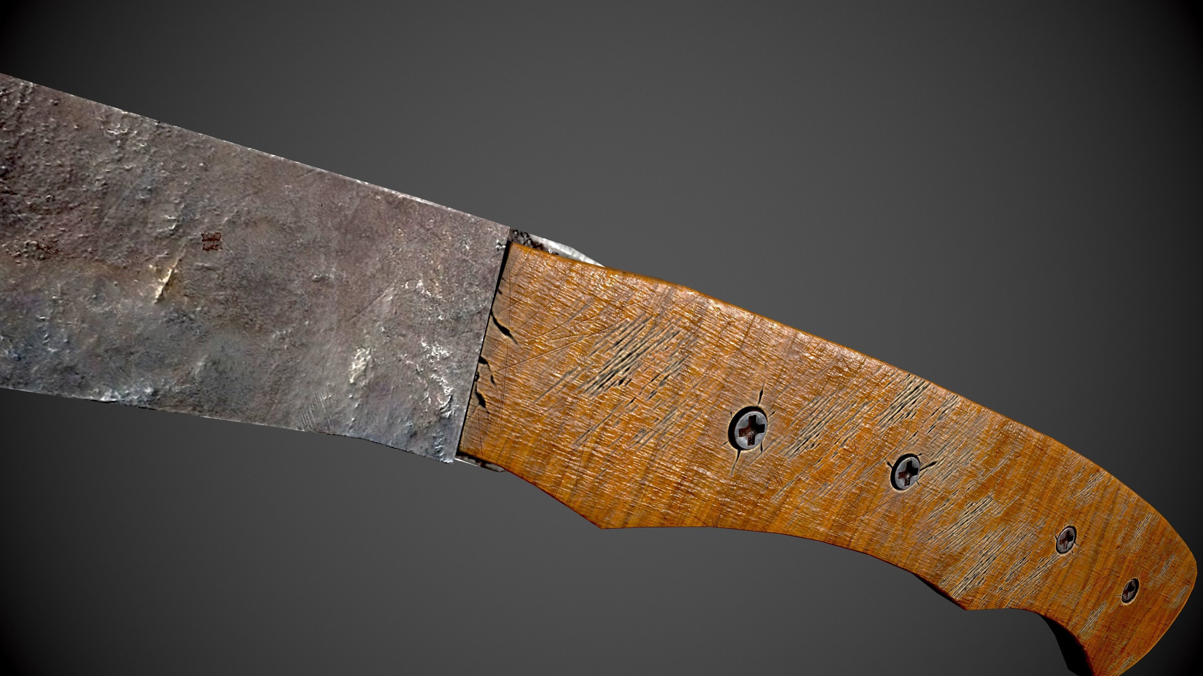 Old Hatchet - PBR GAME READY Low-poly 3D model_2