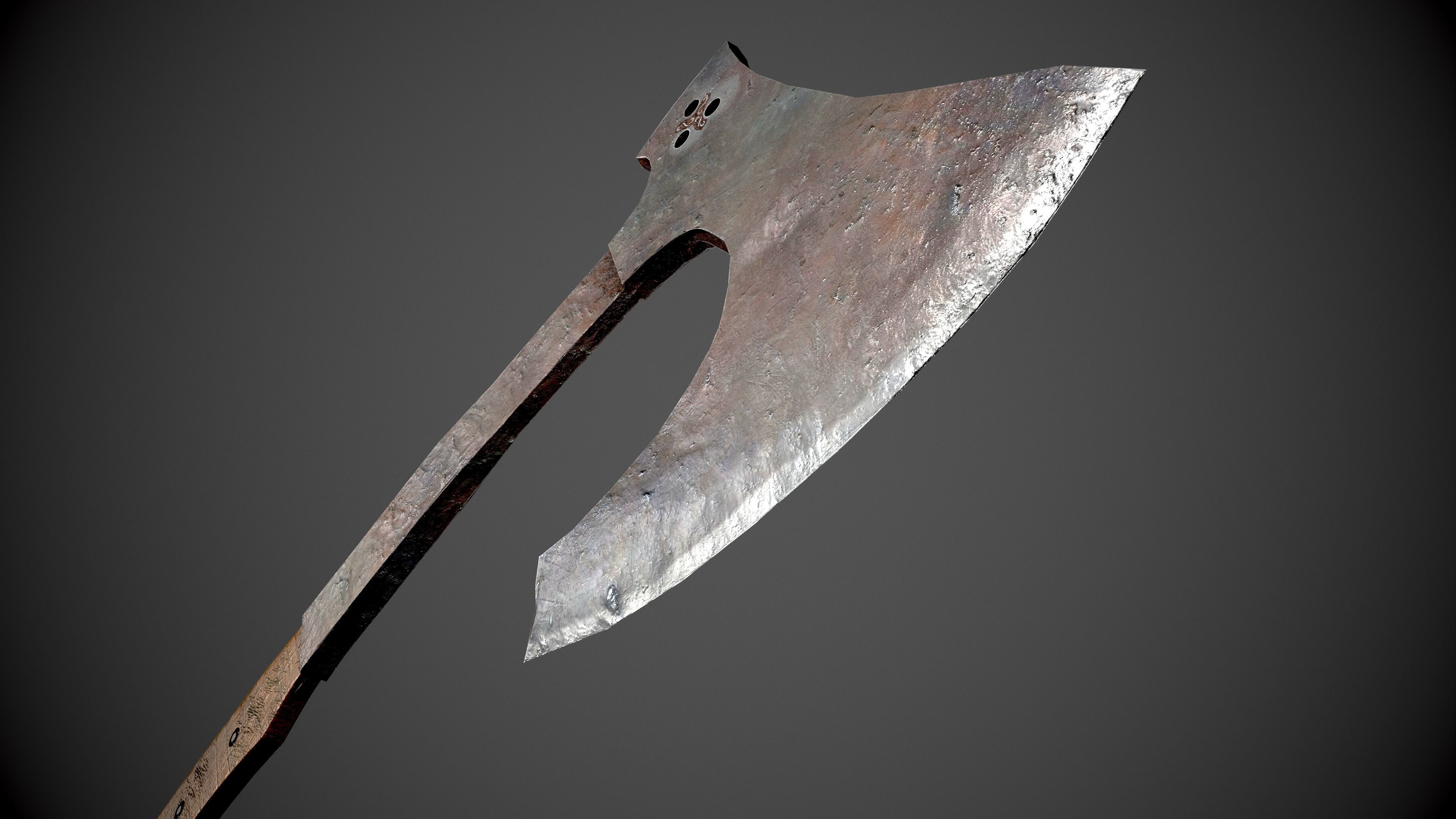 Old Hatchet - PBR GAME READY Low-poly 3D model_8