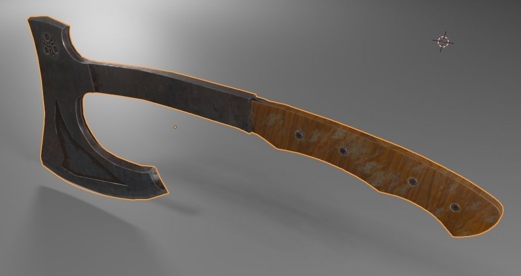 Old Hatchet - PBR GAME READY Low-poly 3D model_11