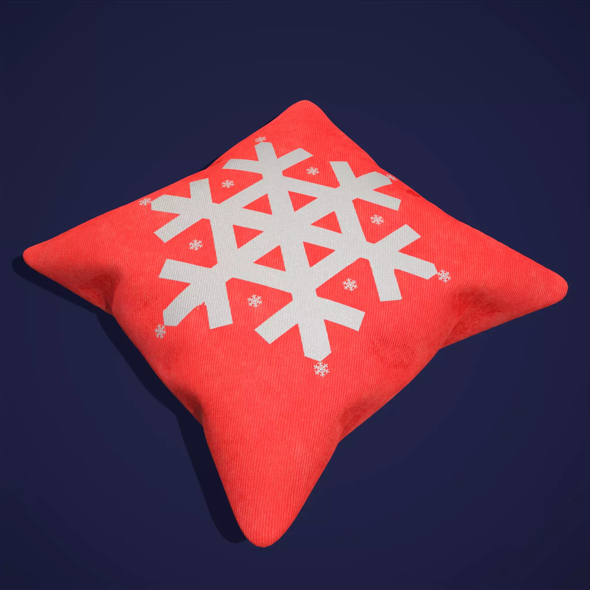 Snowflake Pillow Free low-poly 3D model