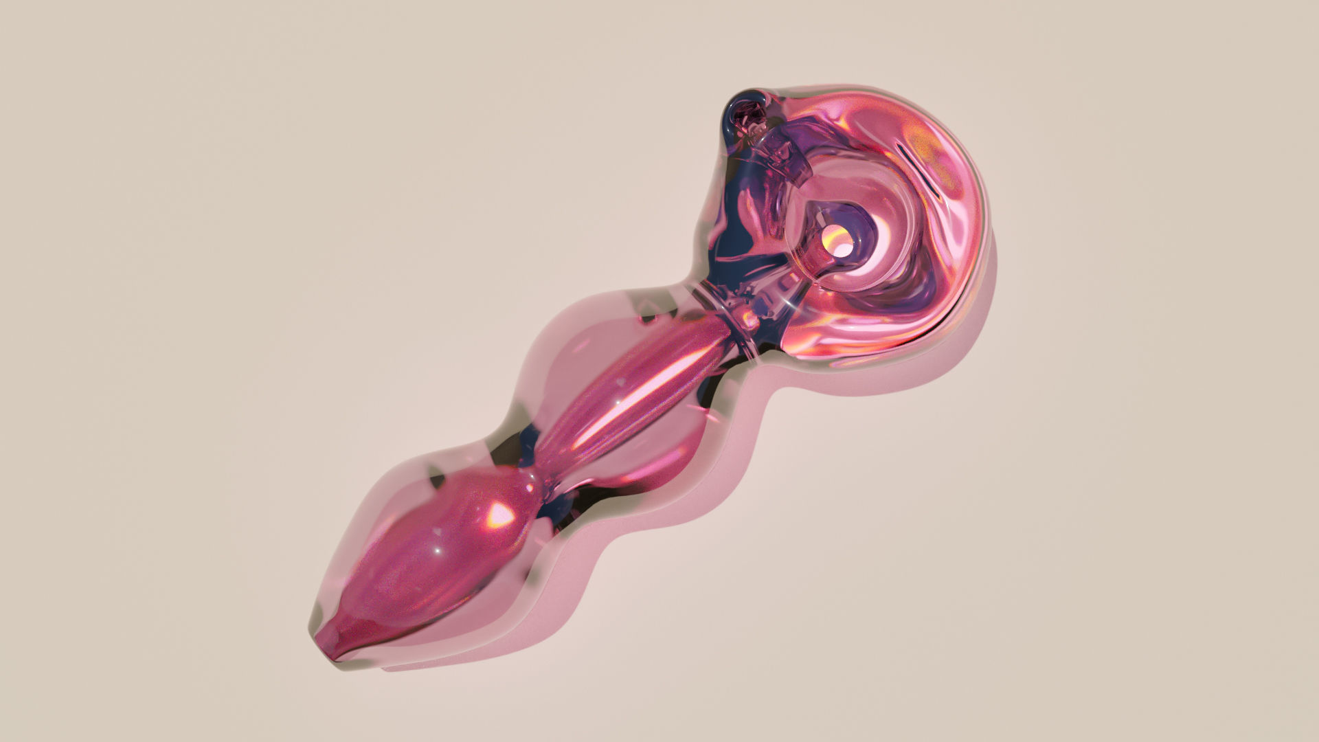 Bubble Cannabis Glass Pipe 3D Model 3D model_5