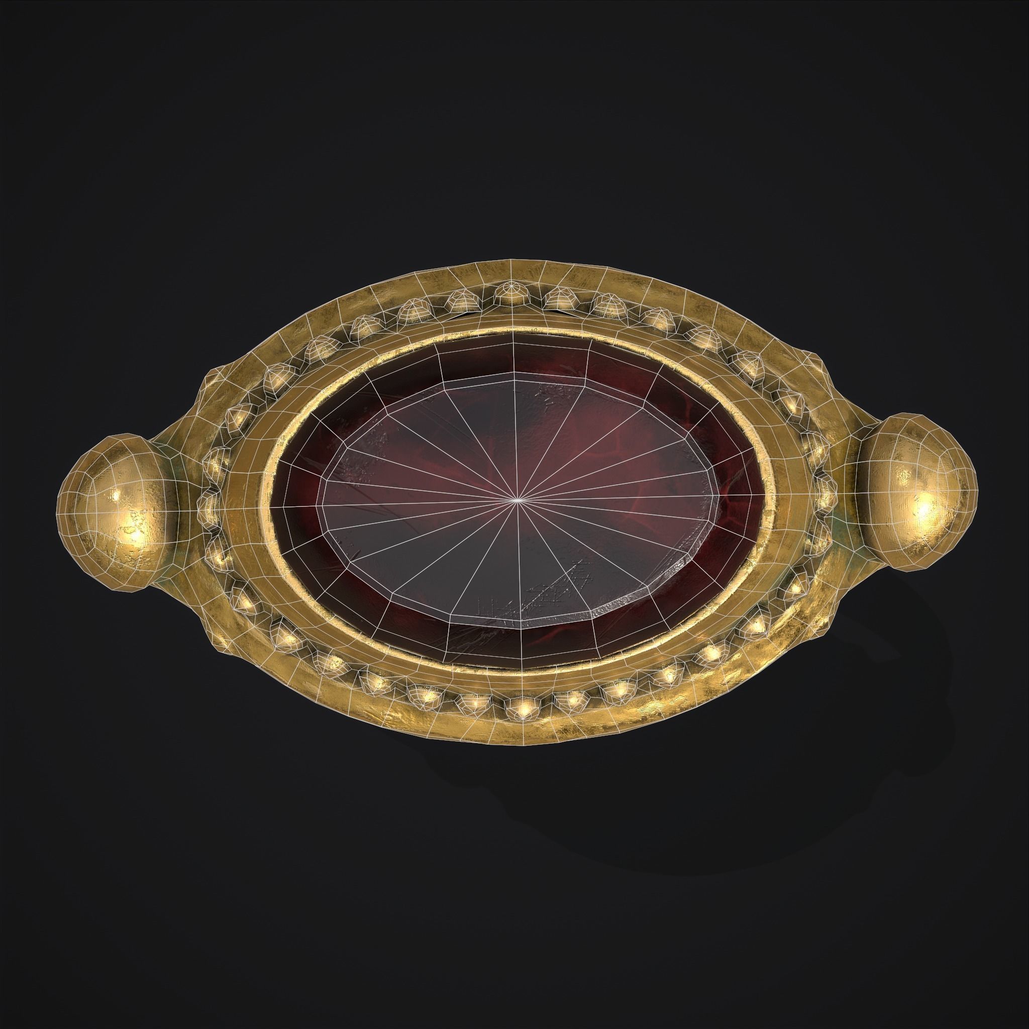 Byzantine Ring Low-poly 3D model_22