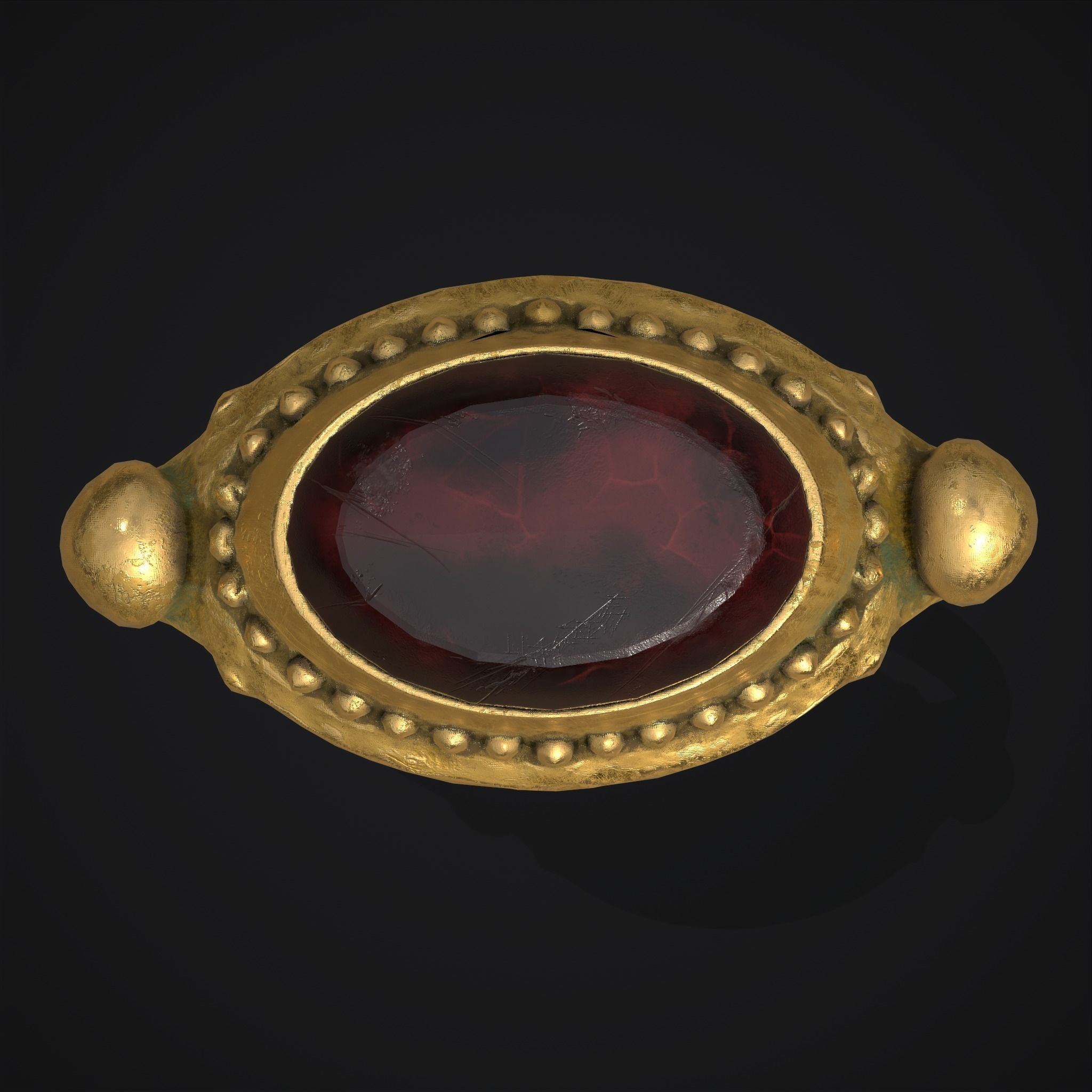 Byzantine Ring Low-poly 3D model_21