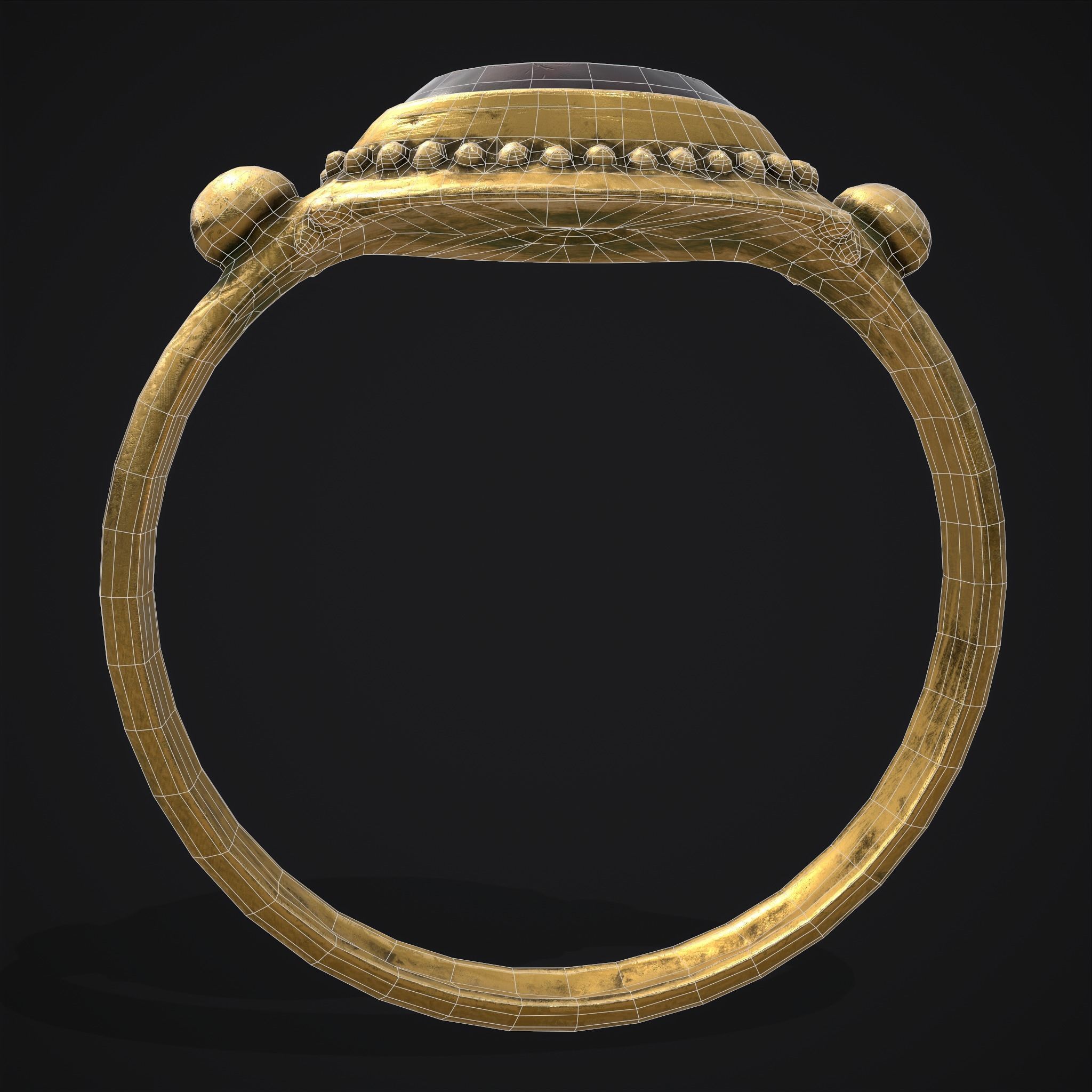 Byzantine Ring Low-poly 3D model_26