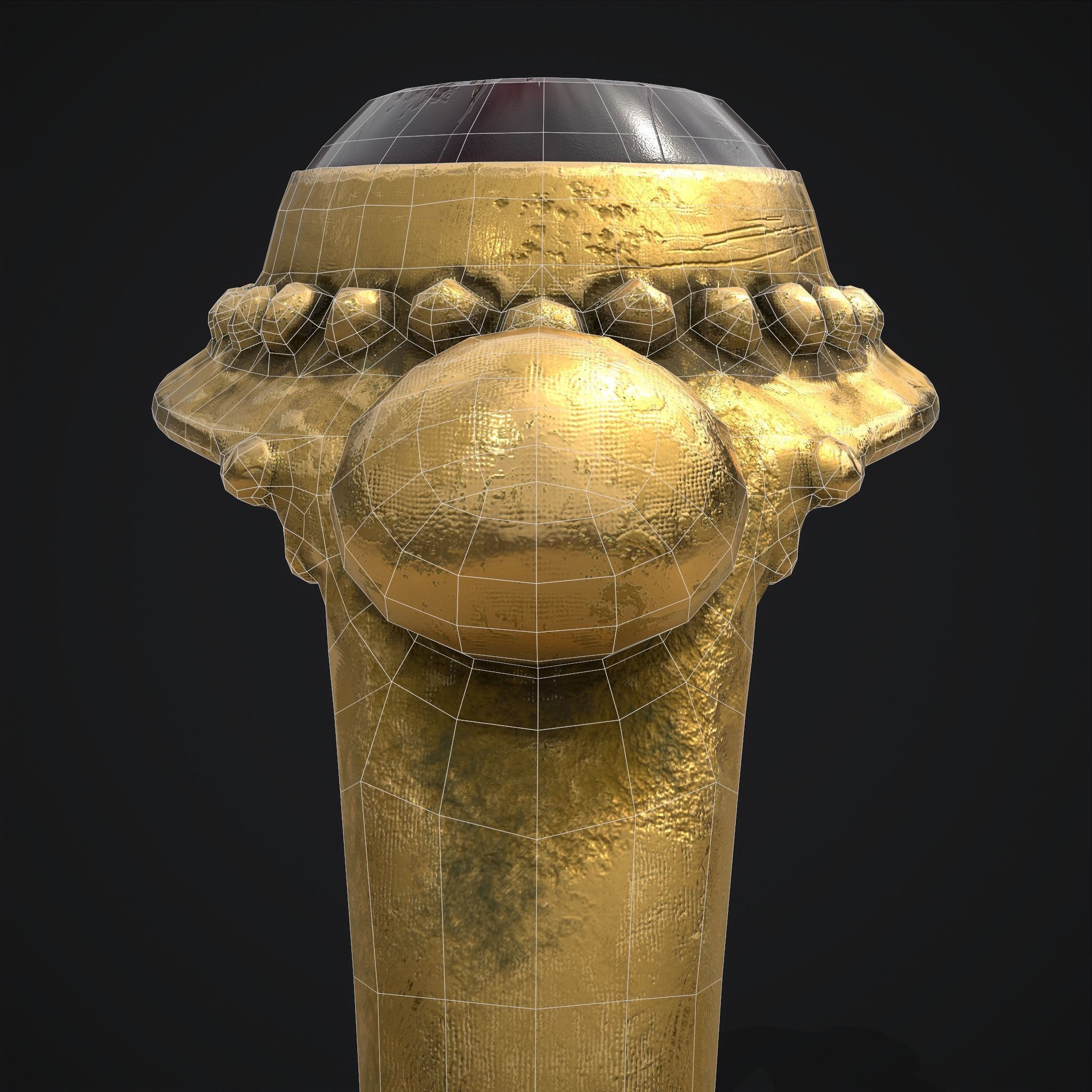 Byzantine Ring Low-poly 3D model_12