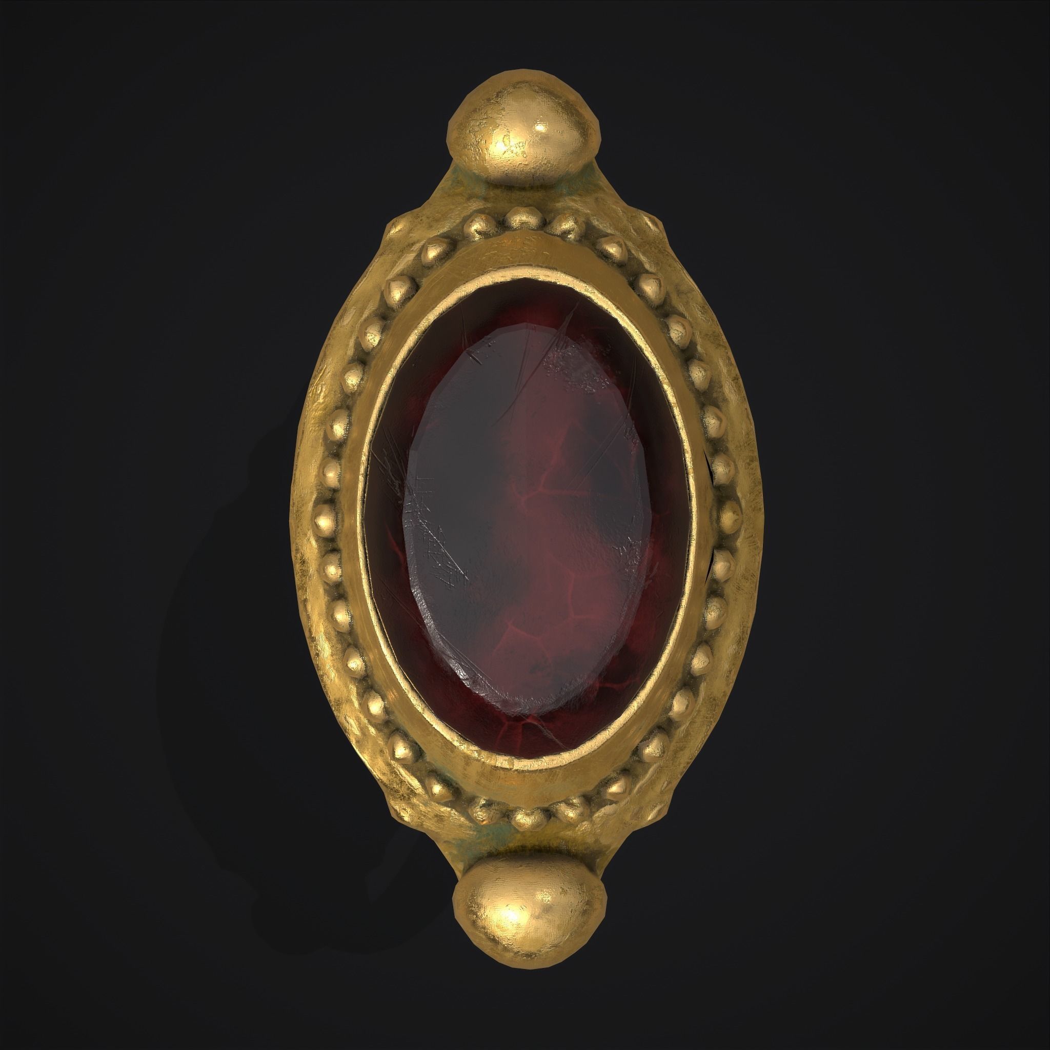 Byzantine Ring Low-poly 3D model_27