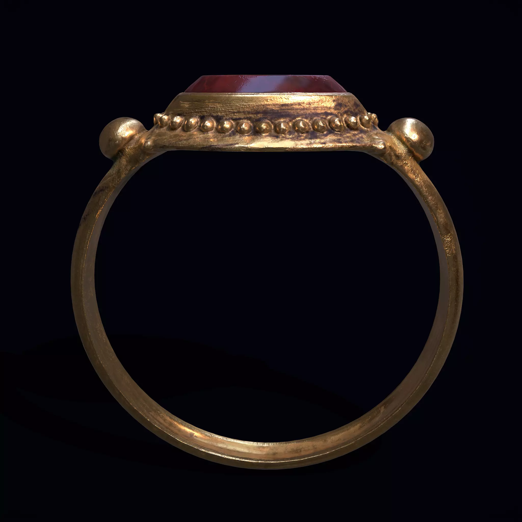 Byzantine Ring Low-poly 3D model_0