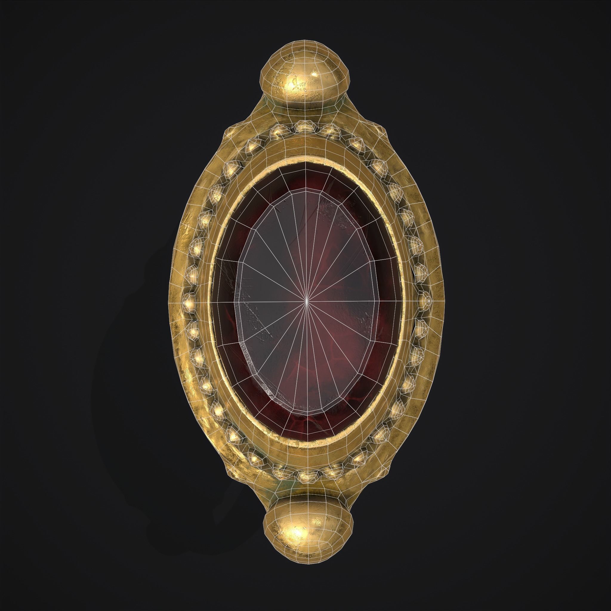 Byzantine Ring Low-poly 3D model_28