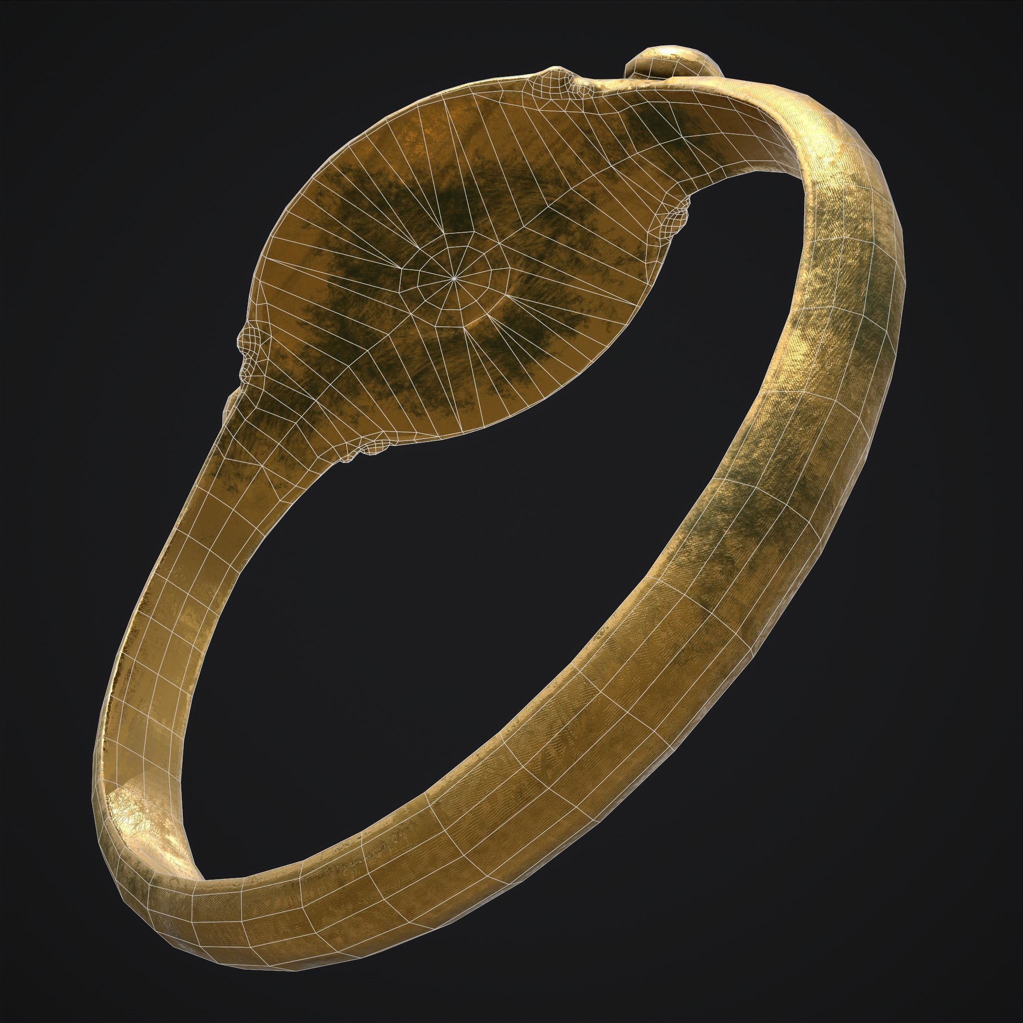 Byzantine Ring Low-poly 3D model_20