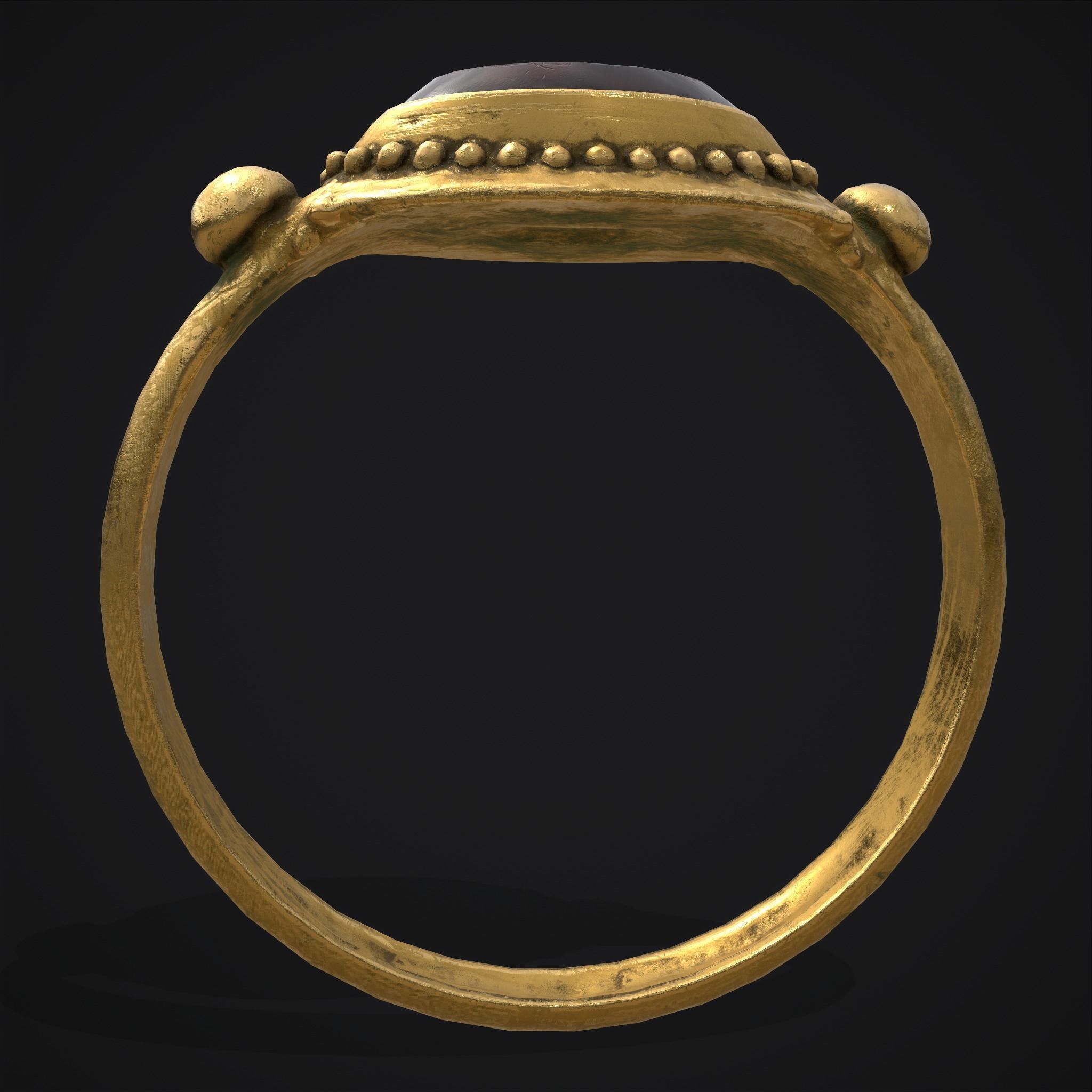 Byzantine Ring Low-poly 3D model_25
