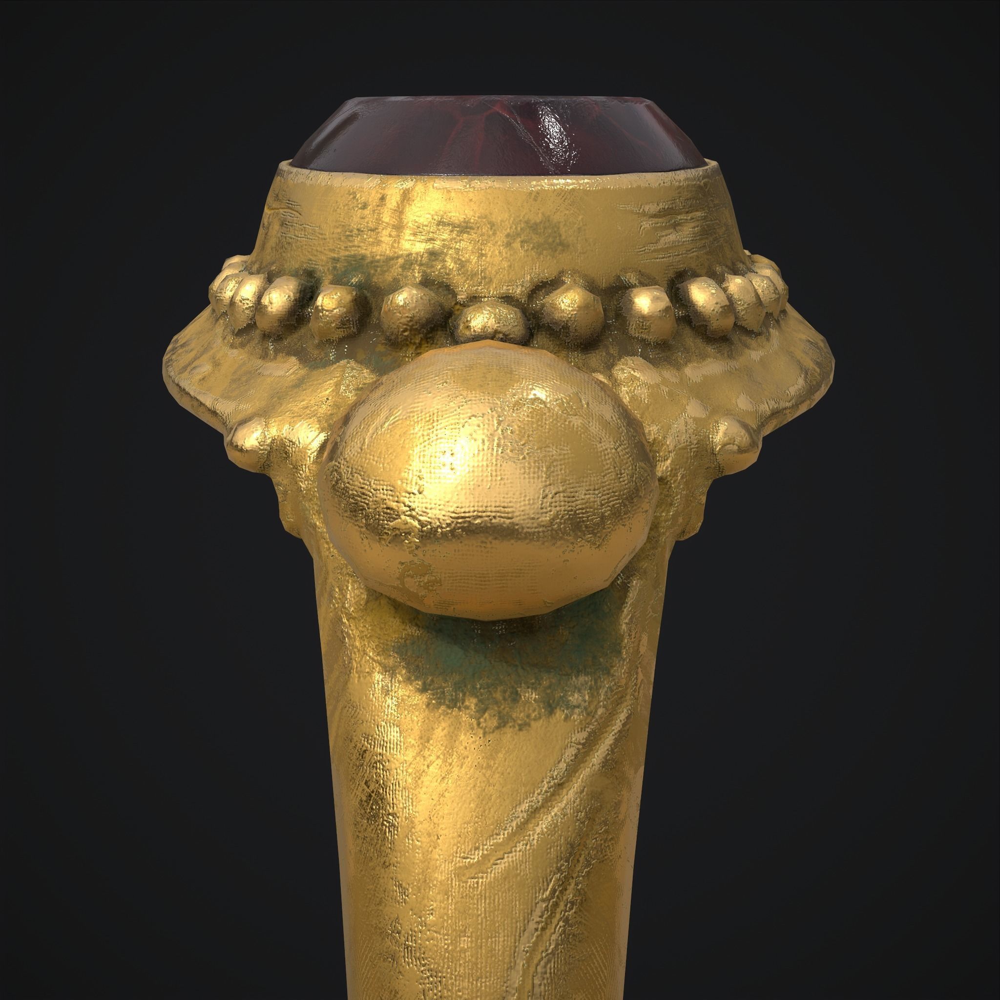 Byzantine Ring Low-poly 3D model_13