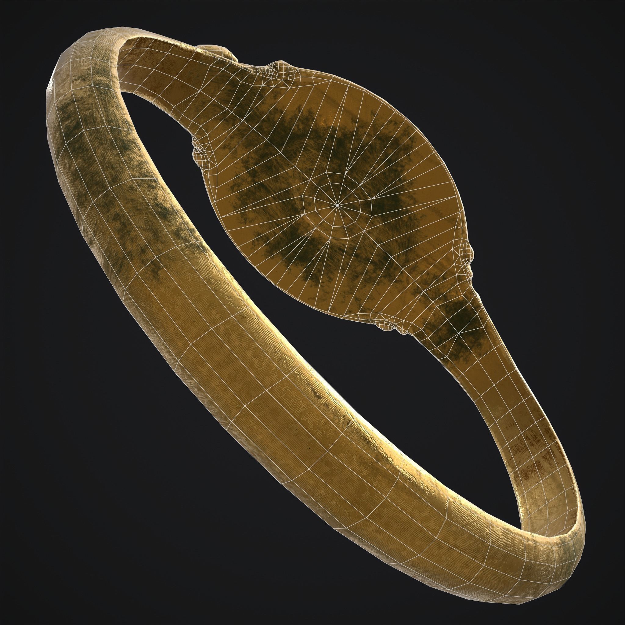Byzantine Ring Low-poly 3D model_18