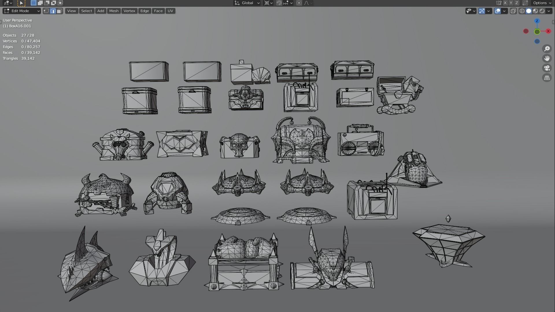 Box  Recycling-Blood-Coffin-Spikey Spine Loot Crate- 3D model_8