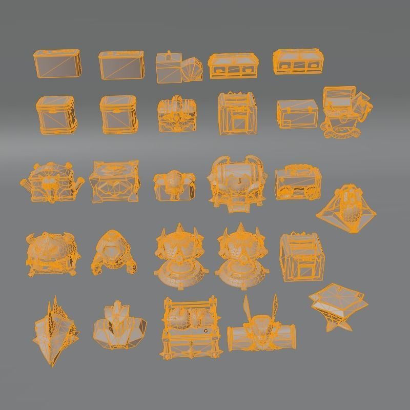 Box  Recycling-Blood-Coffin-Spikey Spine Loot Crate- 3D model_9