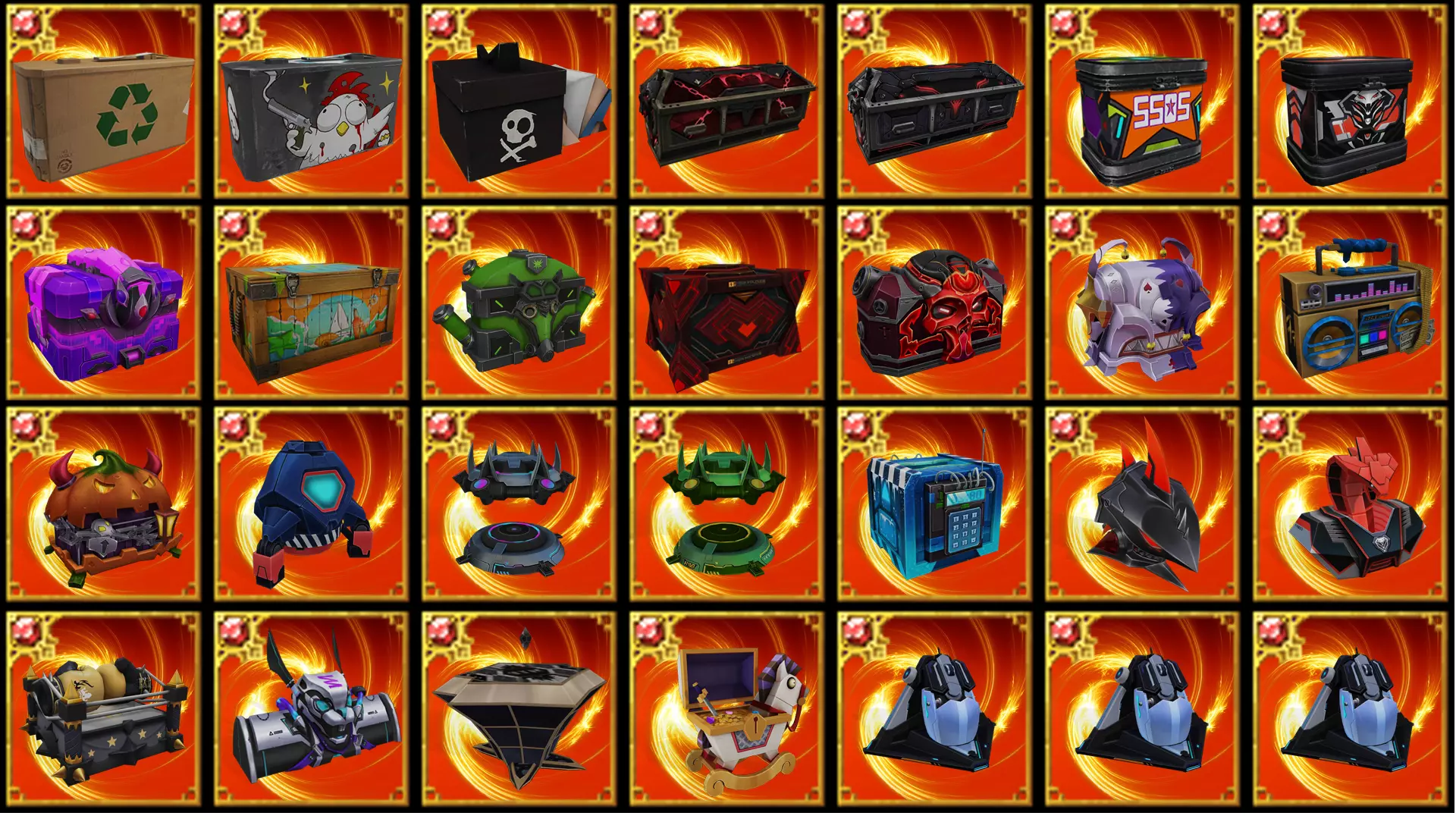 Box  Recycling-Blood-Coffin-Spikey Spine Loot Crate- 3D model_0