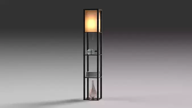Floor Lamp With Shelves