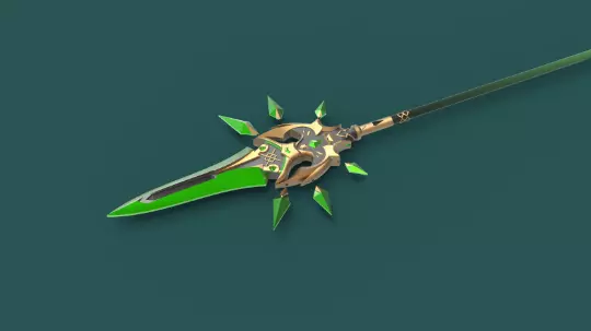 Jade Spear from Genshin Impact Cosplay Videogames 3D model_0