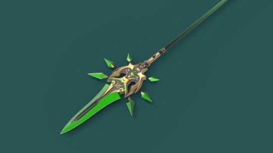 Jade Spear from Genshin Impact Cosplay Videogames 3D model_2