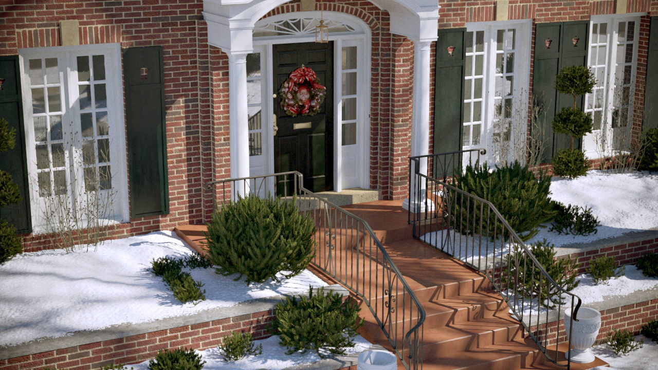 The most accurate copy of the house from the movie HOME ALONE  Low-poly 3D model_12