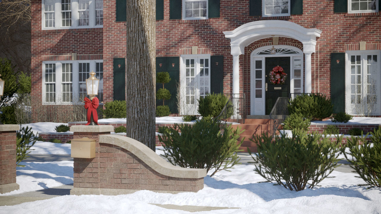The most accurate copy of the house from the movie HOME ALONE  Low-poly 3D model_7