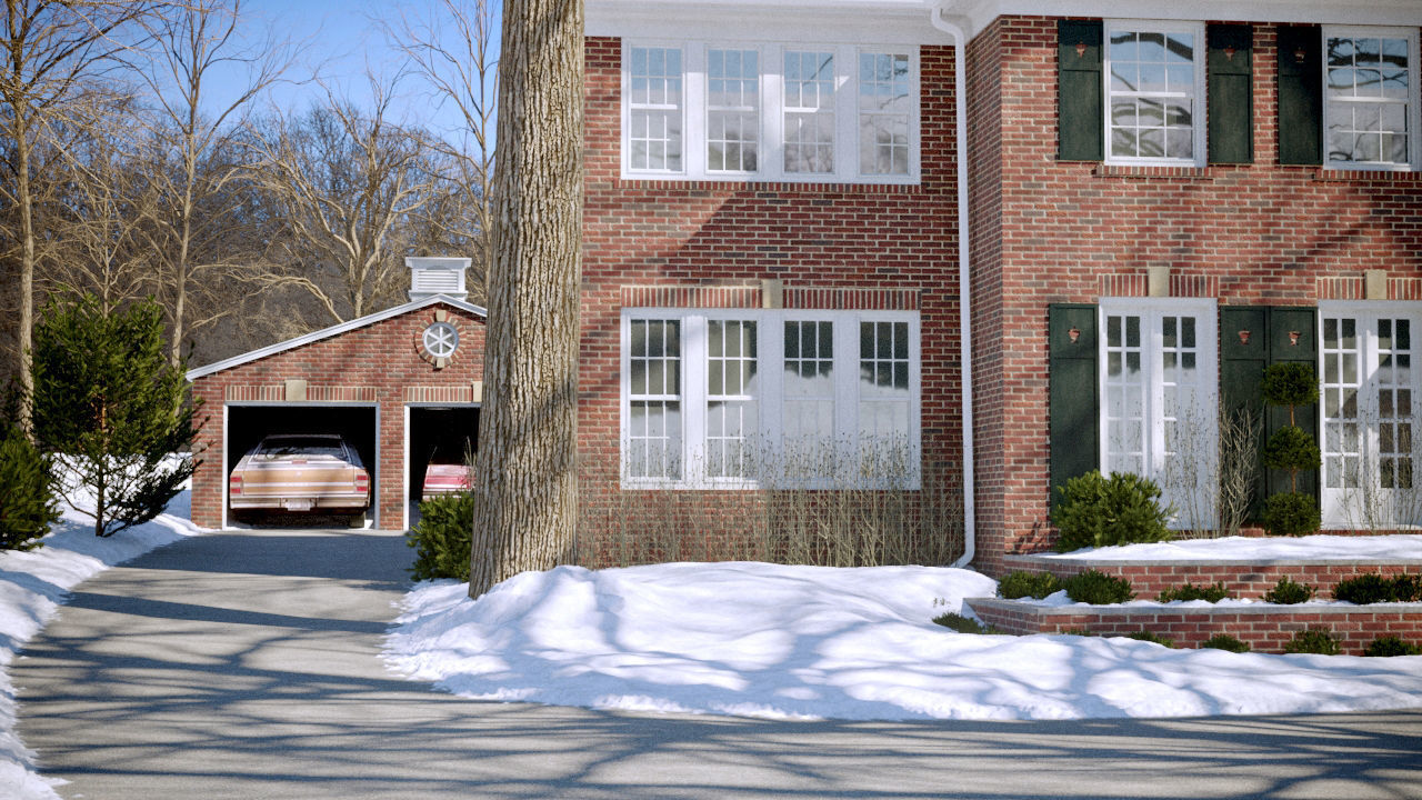 The most accurate copy of the house from the movie HOME ALONE  Low-poly 3D model_1