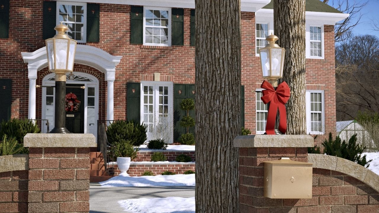 The most accurate copy of the house from the movie HOME ALONE  Low-poly 3D model_19