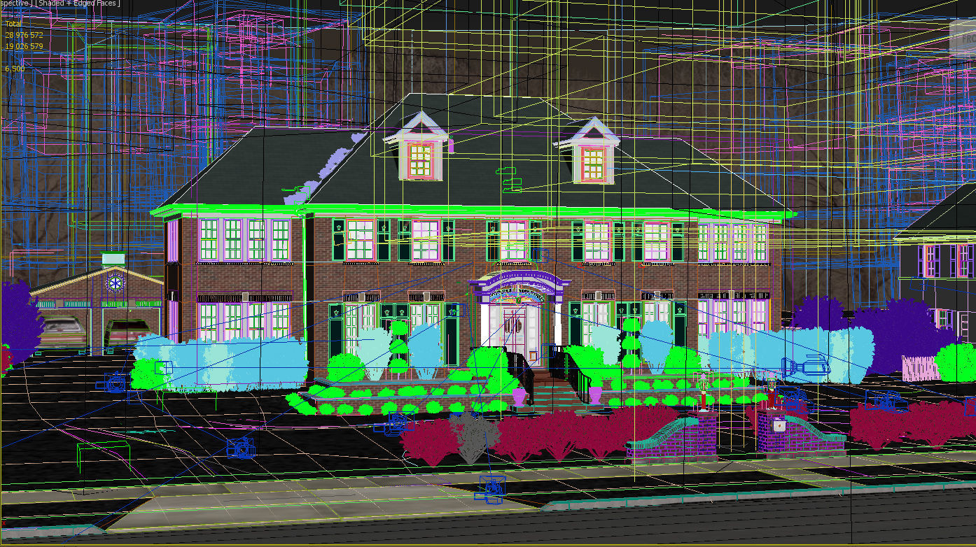 The most accurate copy of the house from the movie HOME ALONE  Low-poly 3D model_21