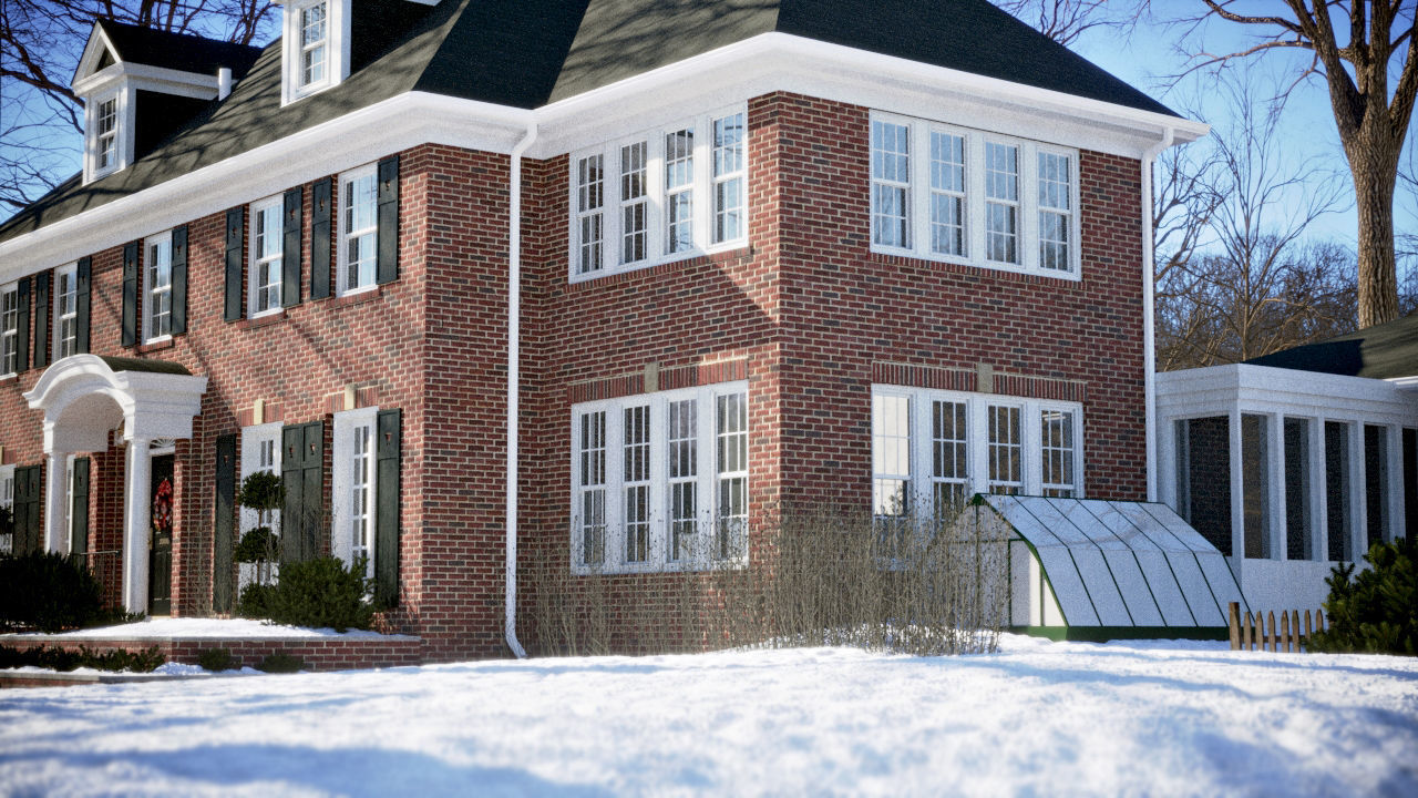 The most accurate copy of the house from the movie HOME ALONE  Low-poly 3D model_13