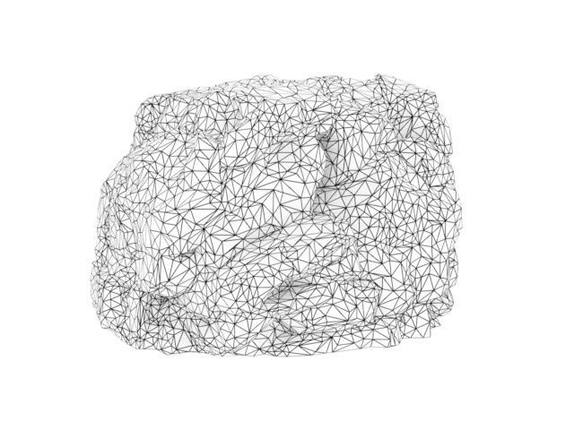 Low poly Black Yellow Desert Rock A 211119 Low-poly 3D model_50