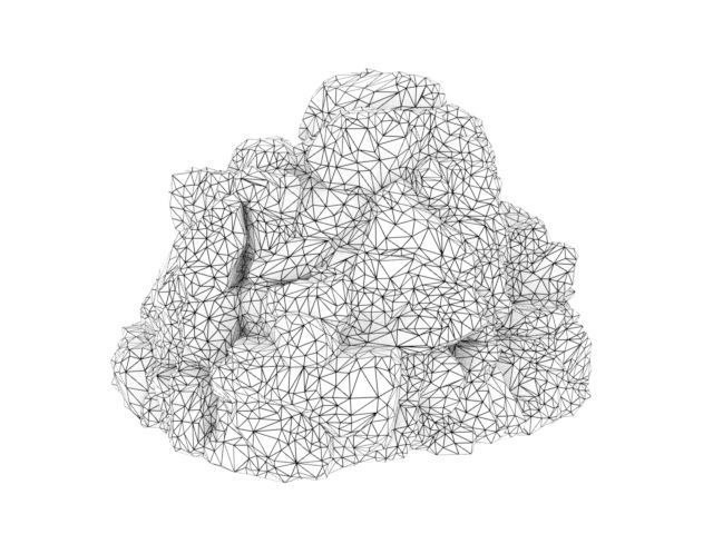 Low poly Black Yellow Desert Rock A 211119 Low-poly 3D model_5