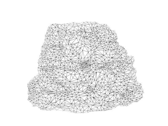 Low poly Black Yellow Desert Rock A 211119 Low-poly 3D model_20