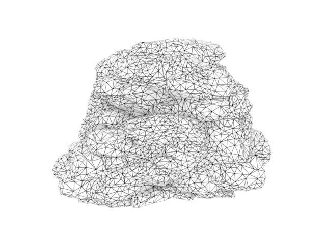 Low poly Black Yellow Desert Rock A 211119 Low-poly 3D model_10