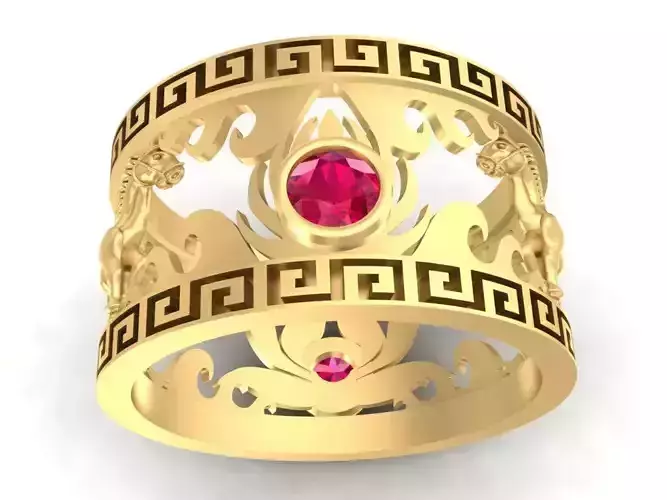 zodiac horse ring 2959