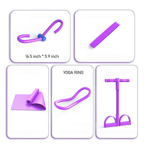 Yoga Mat Set 3D model