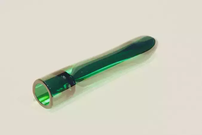 Cannabis Glass Pipe Chillum 3D model