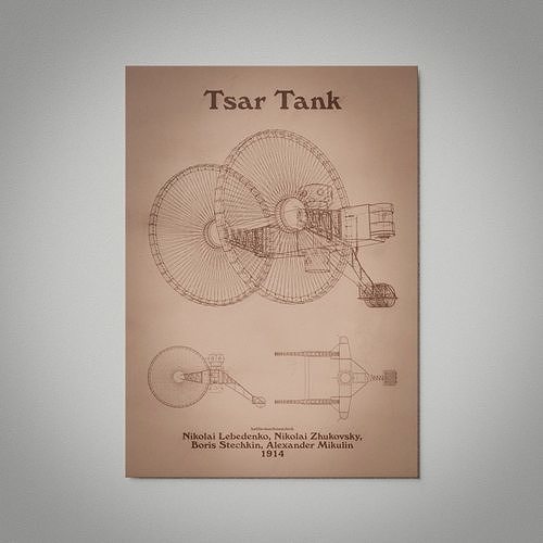 Tsar Tank Wall Picture 3D model