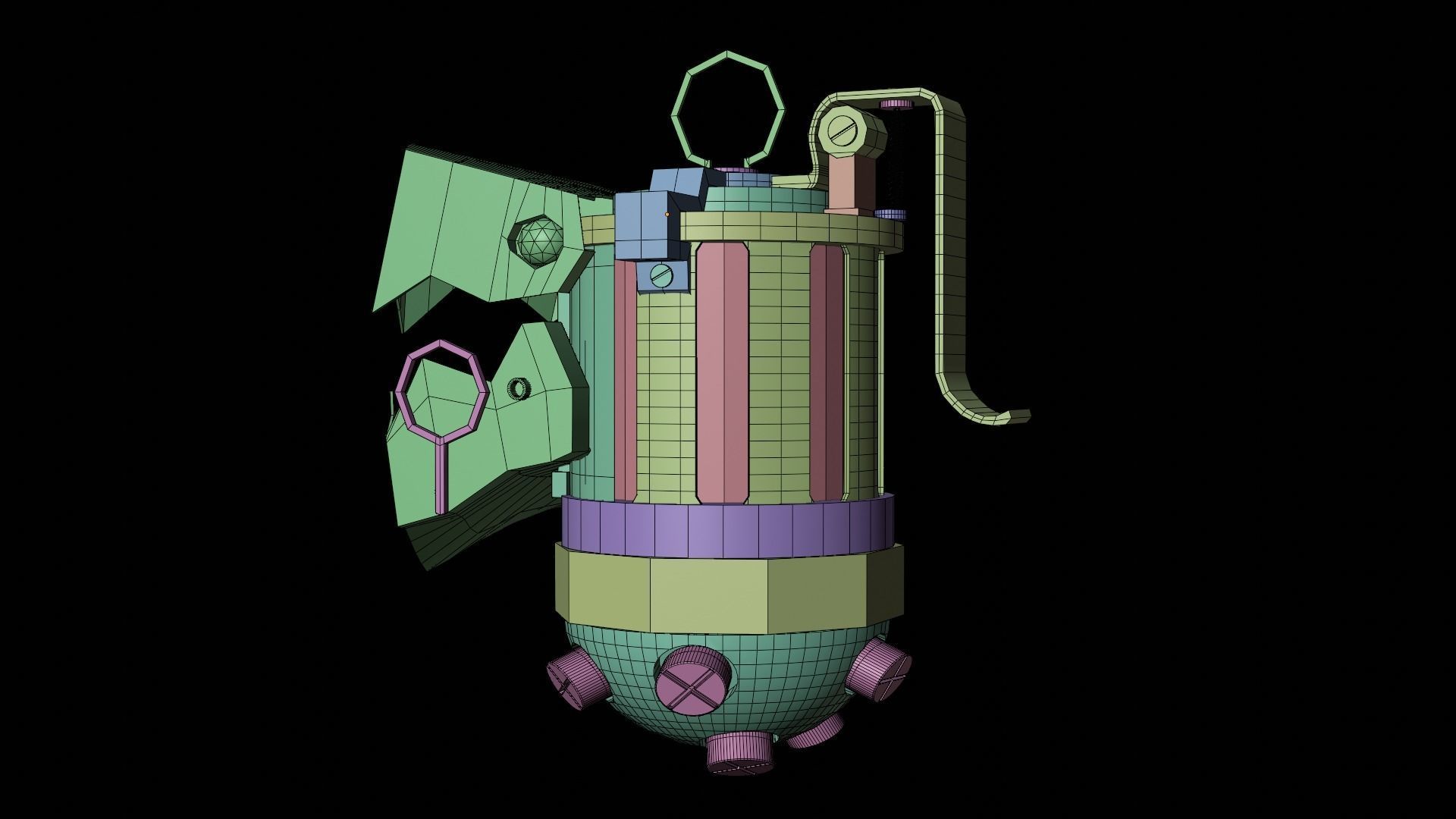 Jinx grenade Low-poly 3D model_11