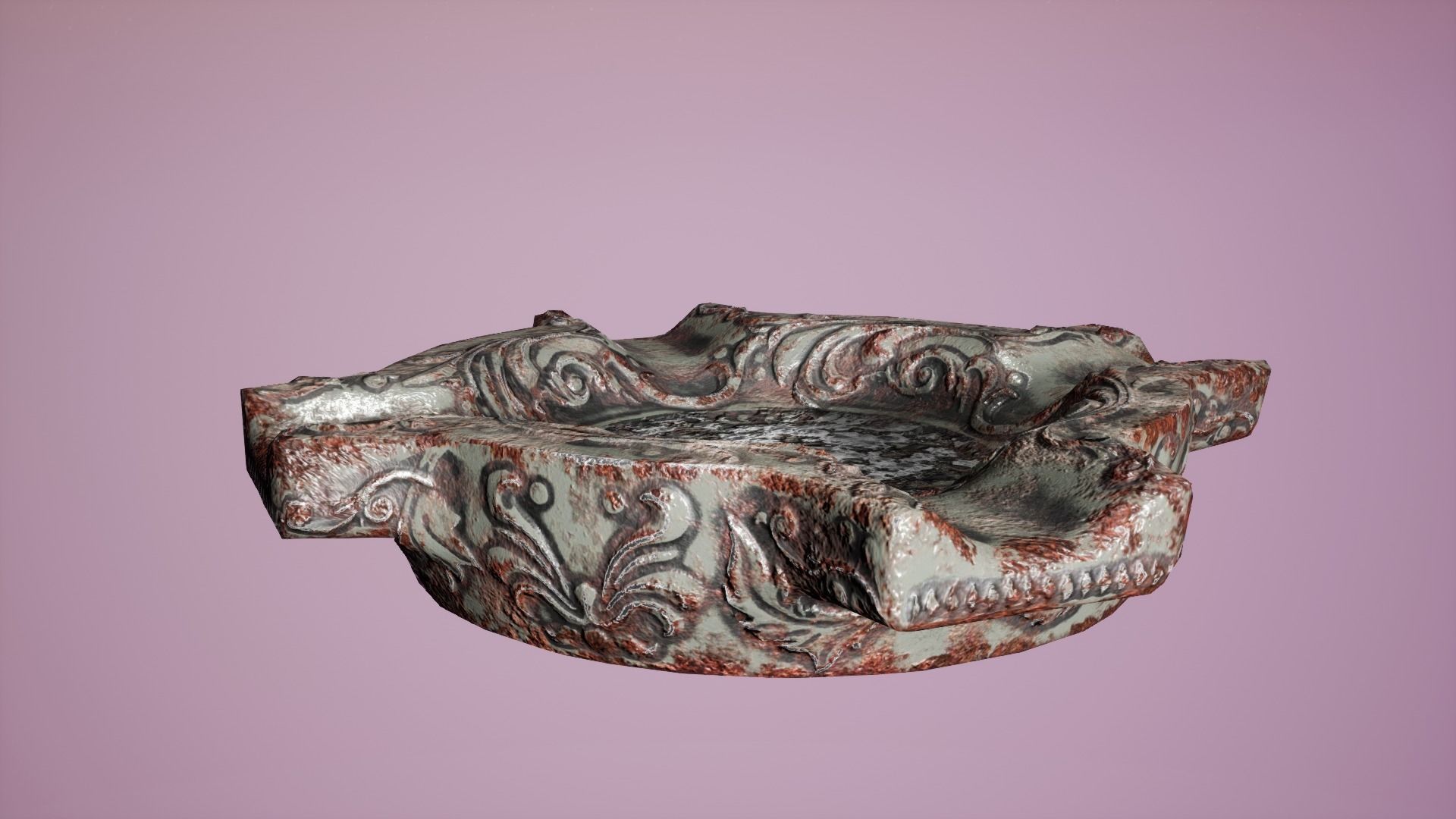 Old Ashtray - PBR Low-poly 3D model_1