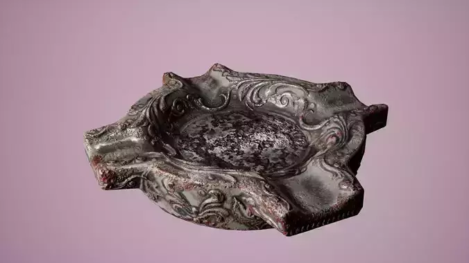 Old Ashtray - PBR Low-poly 3D model