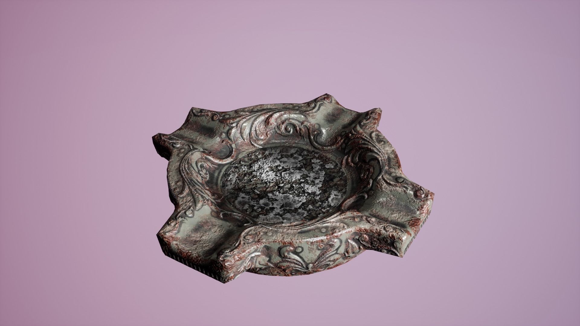 Old Ashtray - PBR Low-poly 3D model_2