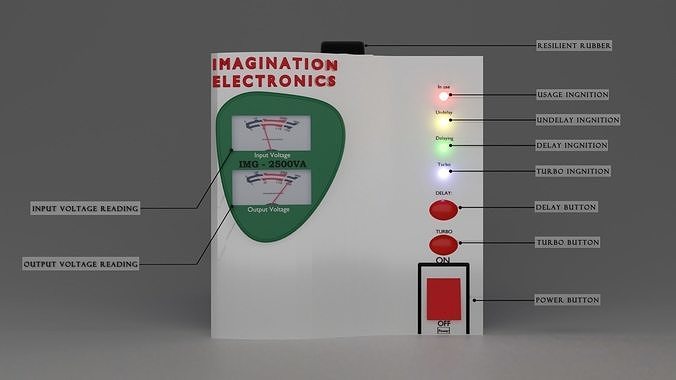 Stablizer Power And Voltage Regulator 3D model