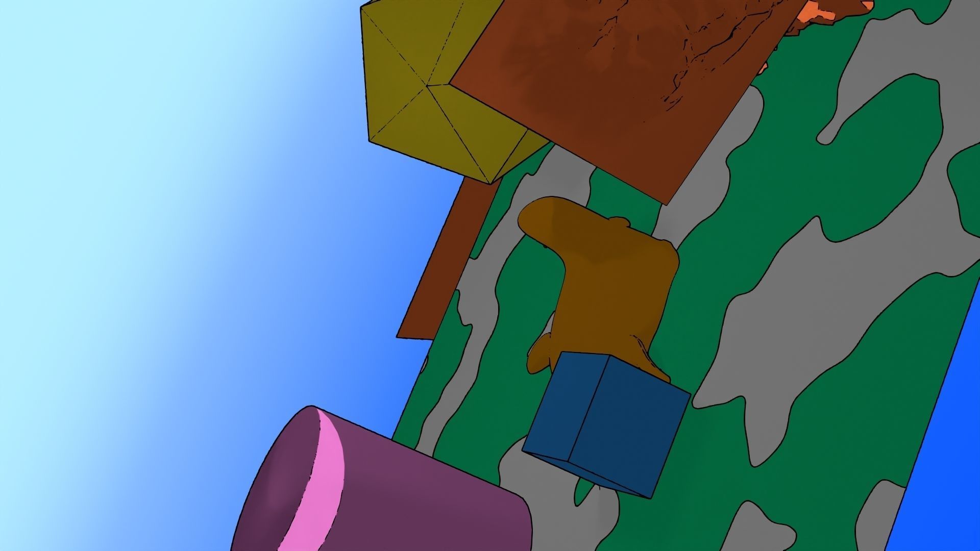 For Anime in Blender - Post Outlines 3D model_14