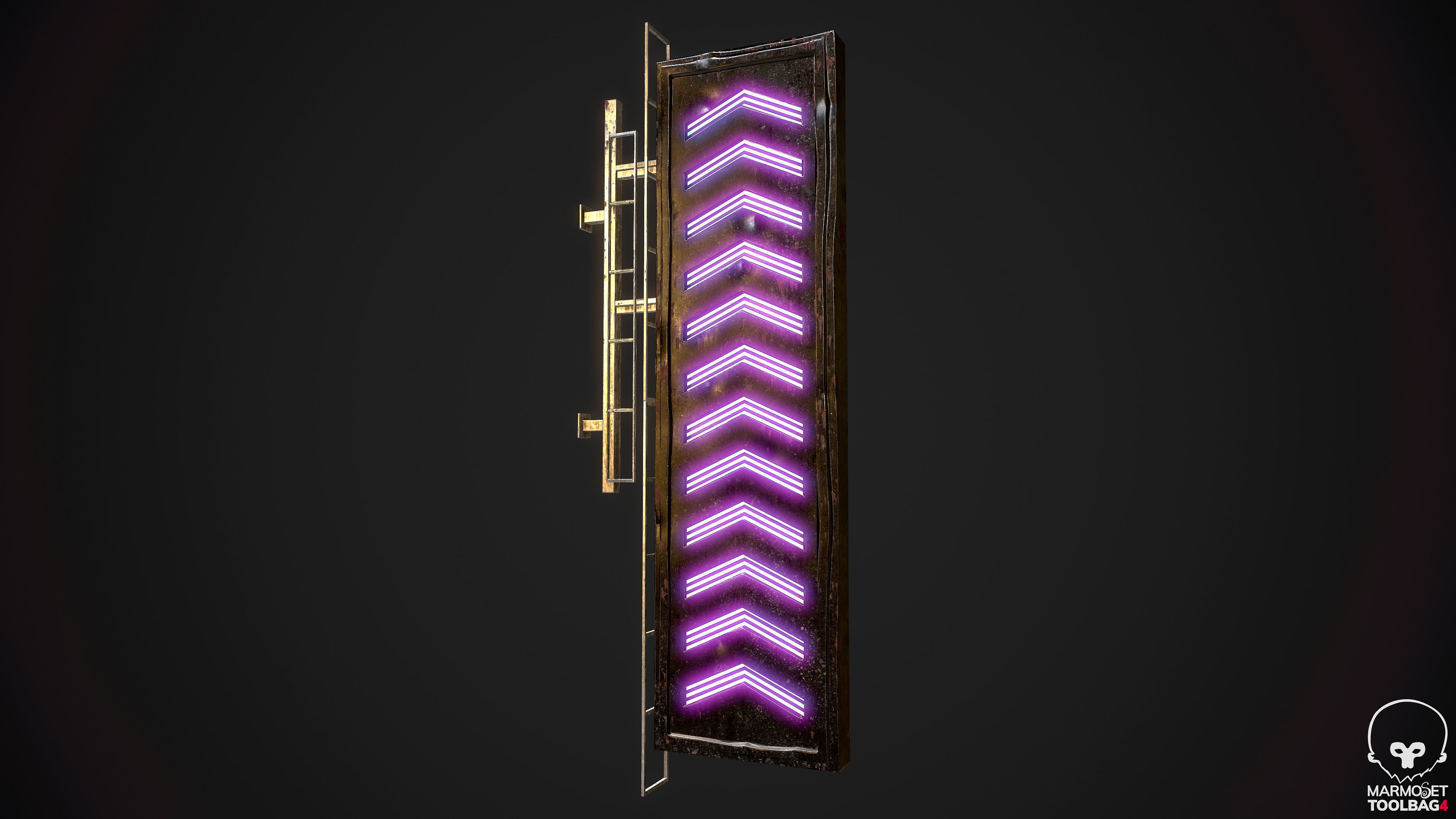 Neon signs Cyberpunk pack PBR Game Ready Low-poly Low-poly 3D model_15