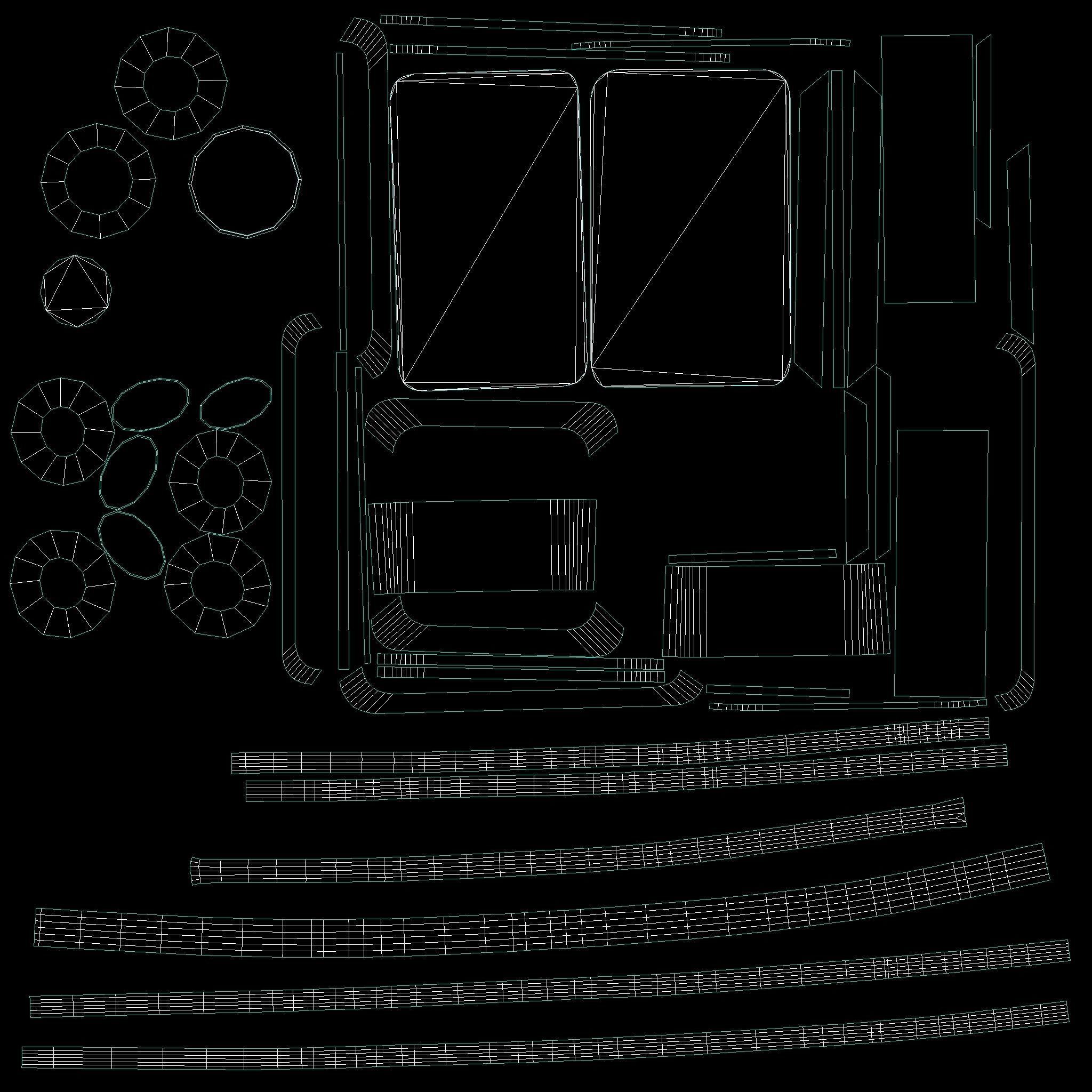 Neon signs Cyberpunk pack PBR Game Ready Low-poly Low-poly 3D model_44